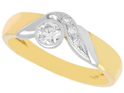 vintage solitaire twist ring