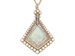 Antique Opal and Pearl Pendant 