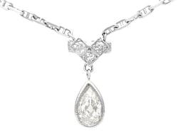 Antique Pear Cut Diamond Pendant
