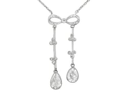 Antique Pear Drop Diamond Pendant