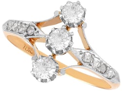 antique vertical trilogy ring