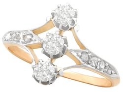 antique vertical trilogy ring