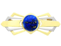 Lapiz Lazuli Brooch on Gold