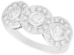Vintage Diamond Dress Ring in White Gold