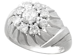 diamond cluster ring white gold
