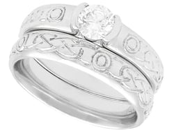 White Gold Diamond Band Set