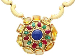 Gemstone Necklace in Gold