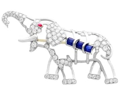 Antique Elephant Brooch