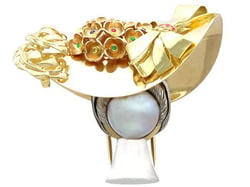 Vintage Mabe Pearl Brooch
