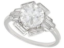 Art Deco 2 Carat Solitaire Engagement Ring