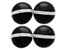 Onyx and Diamond Cufflinks