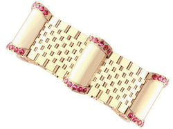 Ruby and Diamond Yellow Gold Bracelet