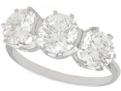 Round Brilliant Cut Three Stone Engagement Ring