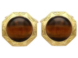 Vintage Tiger Eye Cufflinks 