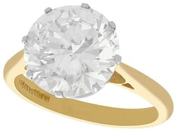 3.95 Carat Round Brilliant Engagement Ring