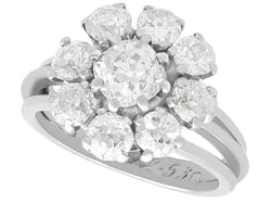 Old European Diamond Cluster Ring