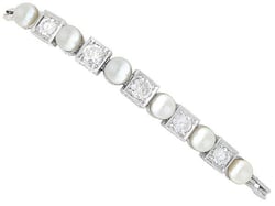 1930s Pearl and Diamond Bracelet