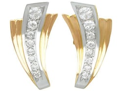 1940s Art Deco Diamond Earrings