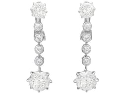 Old European Cut Diamond Drop Earrings