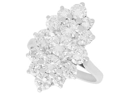 Vintage White Gold Diamond Cocktail Ring