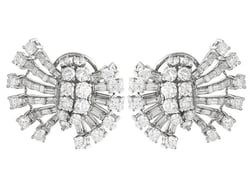 Platinum Art Deco Diamond Earrings UK