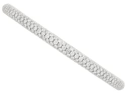 Vintage White Gold Diamond Bangle