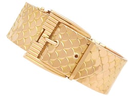 Antique Yellow Gold Buckle Bangle