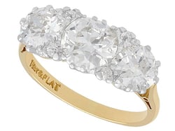 Old European Cut Diamond Trilogy Ring