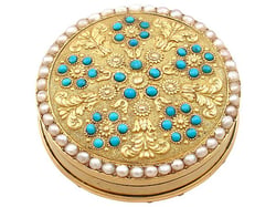 Antique Gold Pill Box