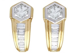 Yellow Gold Vintage Diamond Earrings