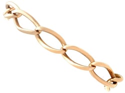 Oval Curb Chain Bracelet Gold