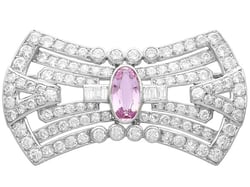 Antique Pink Topaz Brooch UK