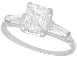 Vintage Asscher Cut Diamond Ring