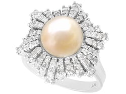 Pearl and Diamond Ring Antique