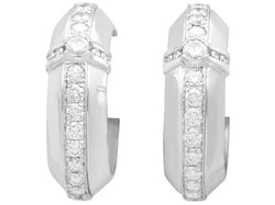 Vintage Diamond Hoop Earrings