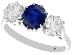 Sapphire and Diamond Ring White Gold UK