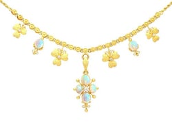 Gold and Opal Necklace UK 