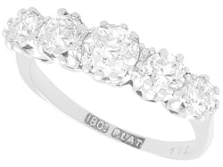 5 Stone Diamond Engagement Ring Round Cut