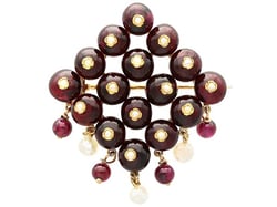 Edwardian Garnet Brooch