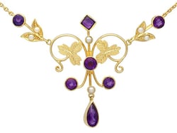 Amethyst and Seed Pearl Necklace