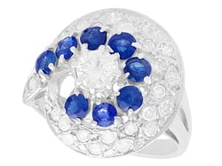 White Gold Sapphire and Diamond Dress Ring