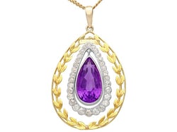 Pear Cut Amethyst Pendant