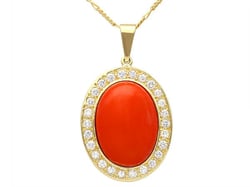 Coral Pendant UK Vintage