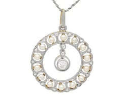 Circular Diamond Pendant Antique