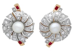 Pearl and Diamond Earrings UK 