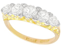18k Yellow Gold Five Stone Diamond Ring