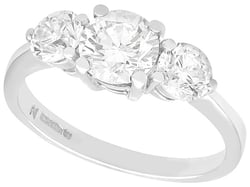 Round Brilliant Cut Diamond Trilogy Ring