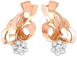 Rose Gold Diamond Earrings UK