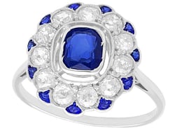 Art Deco Sapphire and Diamond Ring