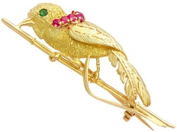 Vintage Gold Bird Brooch UK